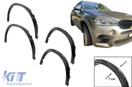 Passages roues Fender Flares pour BMW X6 F16 15-20 M-Look M-Sport Noir brillant-image-6090747