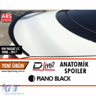 Passat CC Trunk Spoiler Spoiler Piano Black ABS / 2012-2017 - DTTSV6026545