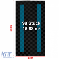 Pavimenti RAMROXX Performance per garage Pavimento 2,8mx5,6m nero blu chiaro 4