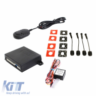 PDC parkolóradar 4 belső szenzorral 16mm fekete, hangjelzővel, Canbus, Steelmate PTS410-VW BTI-image-6299563