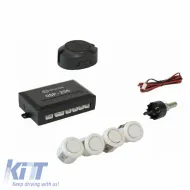 PDC parkolóradar 4 szenzoros 18mm fehér, hangjelzővel Osio OSP-235-image-6299486