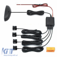 PDC parkolóradar 4 szenzoros 22mm fényes fekete kijelzővel és hangjelzővel TW-777-image-6299483