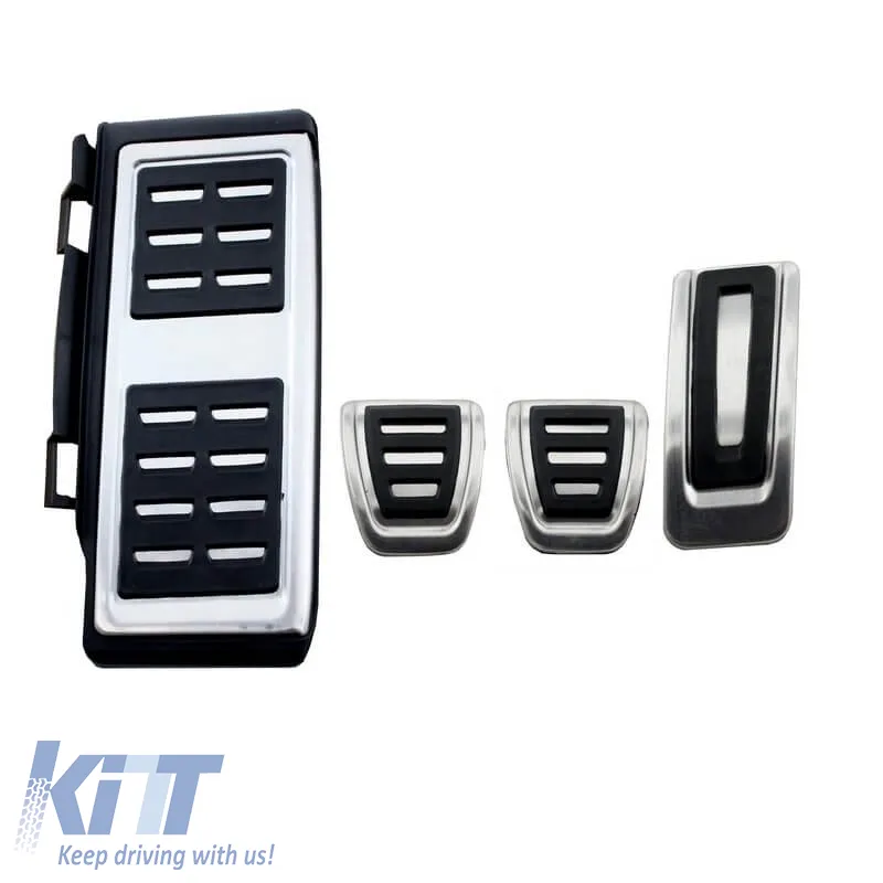 Pedal Aluminium And Footrest Suitable for Audi A1 8X / A3 8V / TT 8S / Q2 / Seat Leon 5F / VW Golf 7 / Passat B8 / Tiguan / Touran 16+ Manual Set 4 Pcs