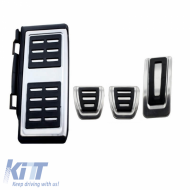 Pedal Aluminium And Footrest Suitable for Audi A1 8X / A3 8V / TT 8S / Q2 / Seat Leon 5F / VW Golf 7 / Passat B8 / Tiguan / Touran 16+ Manual Set 4 Pcs