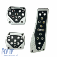 Pedal Aluminium Universal Art-21962 Silver-Black Color Set 3 Pieces