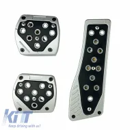 image-72-Pedal Aluminium Universal Art-21962 Silver-Black Color Set 3 Pieces