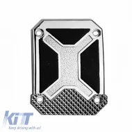 Pedal Aluminium Universal Black-Silver Set 3 Pcs-image-6309094