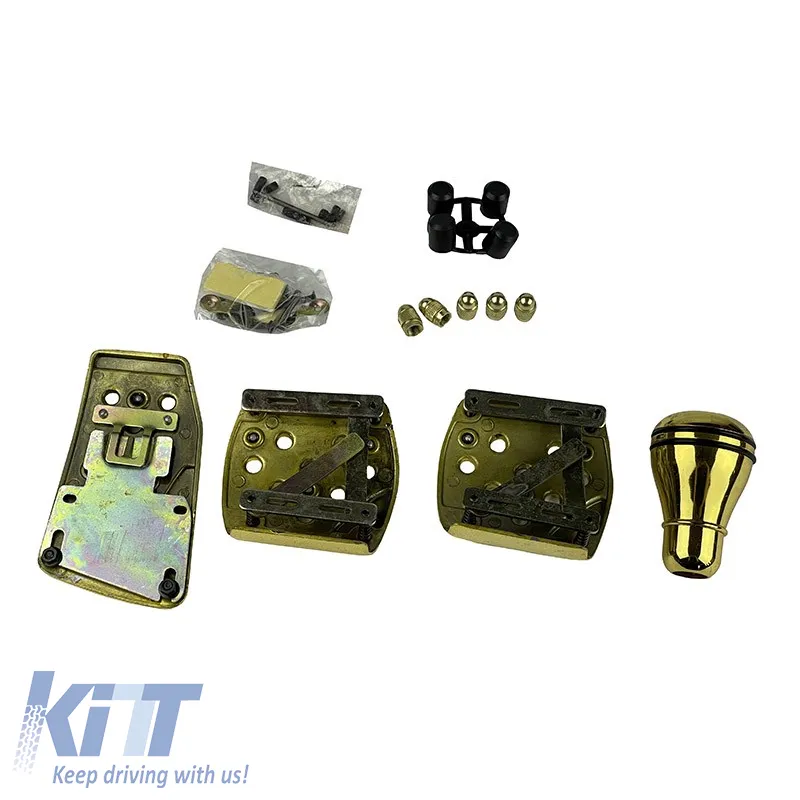 Pedal Aluminium Universal Deluxe Sports Kit Gold Set 5 Pieces