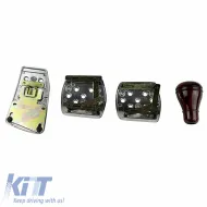 Pedal Aluminium Universal Deluxe Sports Kit Brown-Silver Set 5 Pieces-image-6306572