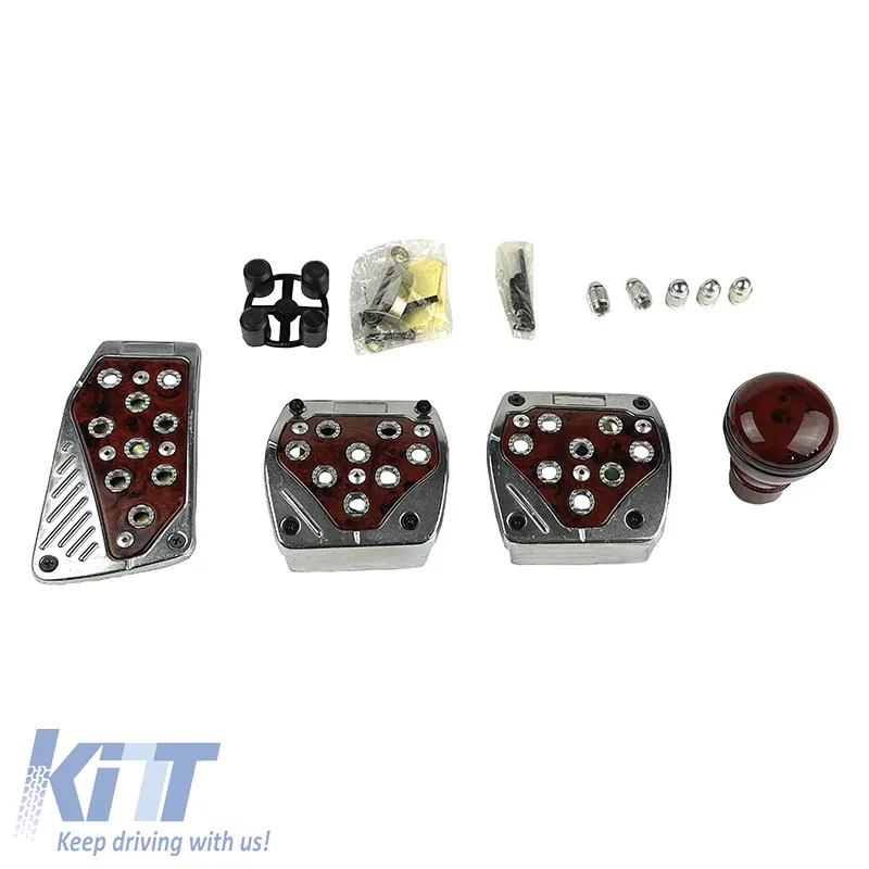 Pedal Aluminium Universal Deluxe Sports Kit Brown-Silver Set 5 Pieces