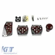 Pedal Aluminium Universal Deluxe Sports Kit Brown-Silver Set 5 Pieces-image-6306575
