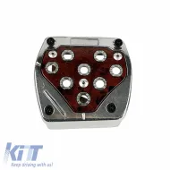 Pedal Aluminium Universal Deluxe Sports Kit Brown-Silver Set 5 Pieces-image-6307034