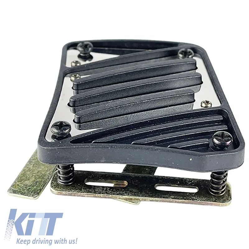 Pedal Aluminium Universal Repousse Silver-Black Color Set 3 Pieces