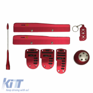 Pedal Aluminium Universal Type-R Red Color Set 8 Pcs