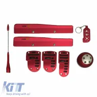 image-38-Pedal Aluminium Universal Type-R Red Color Set 8 Pcs