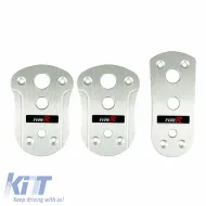 image-70-Pedal Aluminium Universal Type-R Silver Set 3 Pieces TR-2444