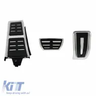 image-59-Pedal Aluminium With Footrest Suitable for Audi A4 B8 08-15 / A5 08-16 / Q5 08-16 / A6 11-15 / A7 / Porsche Macan Automatic Set 3 Pcs