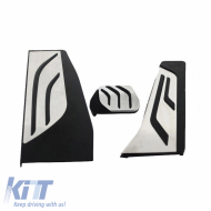 Pedal Aluminium With Footrest Suitable for BMW F20 11+, F22 14+, F30 11+, F32 13+ Automatic Set 3 Pcs KPBM01