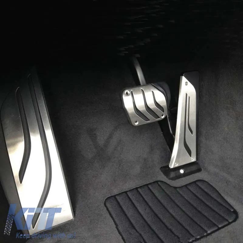 Pedal Aluminium With Footrest Suitable for BMW F20 11+, F22 14+, F30 11+, F32 13+ Automatic Set 3 Pcs KPBM01