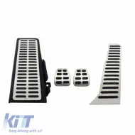 Pedal Aluminium With Footrest Suitable for VW Golf 5, 6, Scirocco, Sharan, Caddy / Skoda Octavia 04-13 / Seat Leon 1P, Toledo 3 Non Automatic Set 4 Pcs-image-6297426