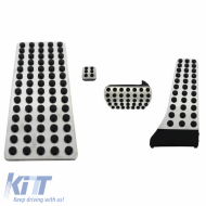 Pedal Aluminium With Footrest Suitable for Mercedes-Benz W204 07-14 / W211 02-09 / GLK 08-15 Automatic Set 4 Pcs KPMB01