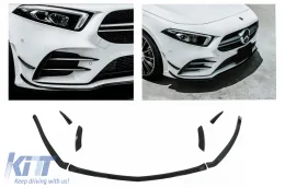 image-0-Peraje branika prednjeg odbojnika Aero prikladne za Mercedes A Klasa W177 Hatchback Branik Sedan (2018. kasnije) Piano crna