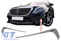 image-2-Peraje branika prednjeg odbojnika prikladne za Mercedes Branik S-klase S65 Dizjan (2013. kasnije) Chrome Edition