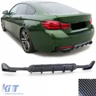 image-31-Performance-Carbon-Heckdiffusor mit Doppelrohr links+rechts geeignet für BMW 4er F32 F33 F36