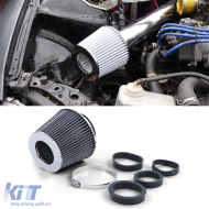 Performance sports air filter silver universal for 60-70mm connection