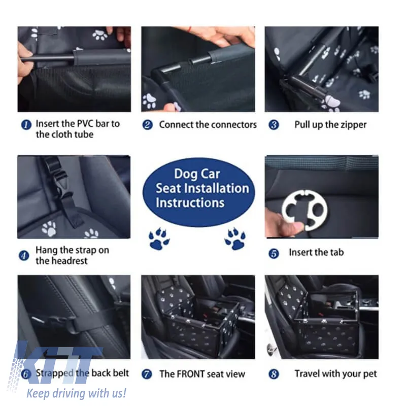Pet Car Protective Carrier Bag Black Color Suitable for Pets 38.5 x 38.5 x 27cm 1 Piece