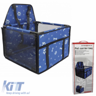 Pet Car Protective Carrier Bag Blue Color suitable for Pets 38.5 x 38.5 x 27cm 1 Piece
