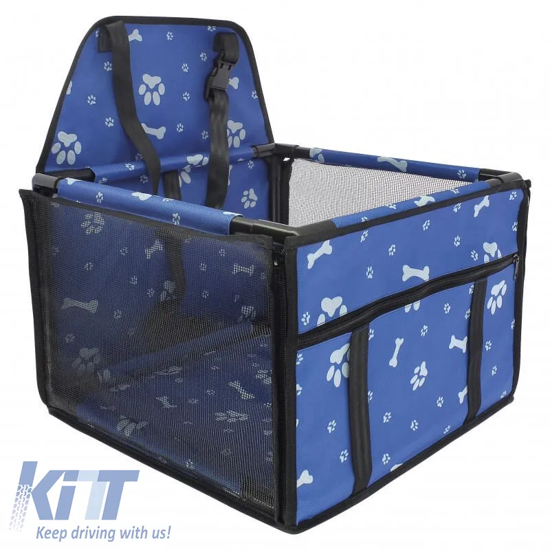 Pet Car Protective Carrier Bag Blue Color suitable for Pets 38.5 x 38.5 x 27cm 1 Piece
