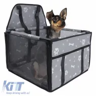 Pet Car Protective Carrier Bag Grey Color Suitable for Pets 38.5 x 38.5 x 27cm 1 Piece-image-6313334