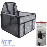 image-60-Pet Car Protective Carrier Bag Grey Color Suitable for Pets 38.5 x 38.5 x 27cm 1 Piece