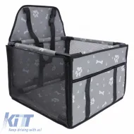 Pet Car Protective Carrier Bag Grey Color Suitable for Pets 38.5 x 38.5 x 27cm 1 Piece-image-6314314