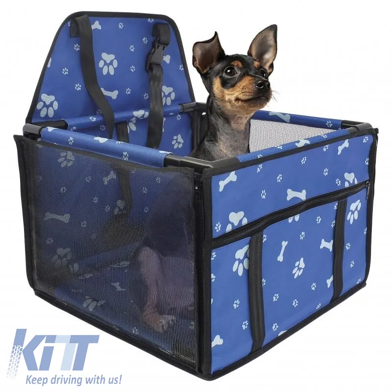 Pet Car Protective Carrier Bag suitable for Pets Blue Color 38.5 x 38.5 x 27cm 1 Piece