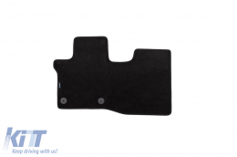 Petex Style háromrétegű textil szőnyeg garnitúra, Ford Transit 2018-tól, 2-3 ólés, automata váltós, 2 darabos szett, fekete-image-6241541