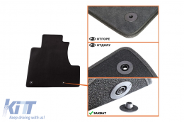 Petex Style háromrétegű textil szőnyeg garnitúra HONDA CR-V 2006-2012, 3 részes, fekete-image-6242078