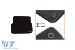 Petex Style háromrétegű textil szőnyeg garnitúra Audi A6 sedan, kombi 2006-2011, 4 darabos, fekete-image-6242657