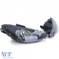 Phare en verre clair noir H7 H7 + adaptateur adapté pour Peugeot 206 1998-2008-image-6198056