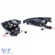 Phare en verre clair noir H7 H7 + adaptateur adapté pour Peugeot 206 1998-2008-image-6198060