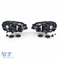 Phare H7 H1 avec moteur LWR droit gauche adapté pour VW Polo 9N3 2005-2009-image-6196792