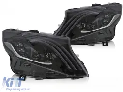 image-17-Phare LED Noir adapté pour MERCEDES V-CLASS / VITO W447 14-23
