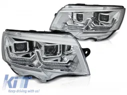 image-20-Phare tube lumière chrome DRL SEQ adapté pour VW T6.1 20-
