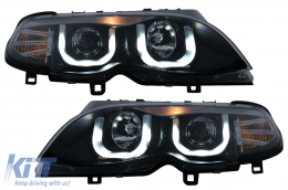 image-15-Phares 3D U LED Angel Eyes pour BMW 3 E46 Facelift 01-05 Noir