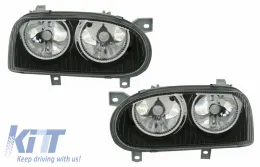 image-2-Phares adaptables sur VW Golf 3 III (1992-1998) Noir-