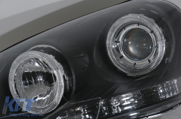 Phares Angel Eyes Double Halo Jantes pour VW Golf 5 V 2003-2007 LHD ou RHD Noir-image-6078928