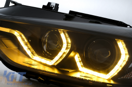 Phares Angel Eyes Feux Jour LED Jaunes pour BMW Série 3 F30 F31 10.2011-05.2015-image-6113200