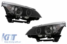image-68-Phares Angel Eyes pour BMW 5 E60 E61 03-04 DualProjector LCI Look pour Xenon D2S