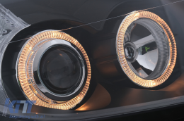 Phares Angel Eyes pour Opel Vectra C Signum Facelift 09.2005-2008 Noir-image-6098047